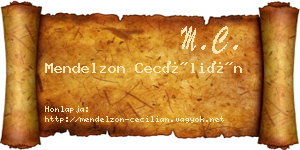 Mendelzon Cecílián névjegykártya